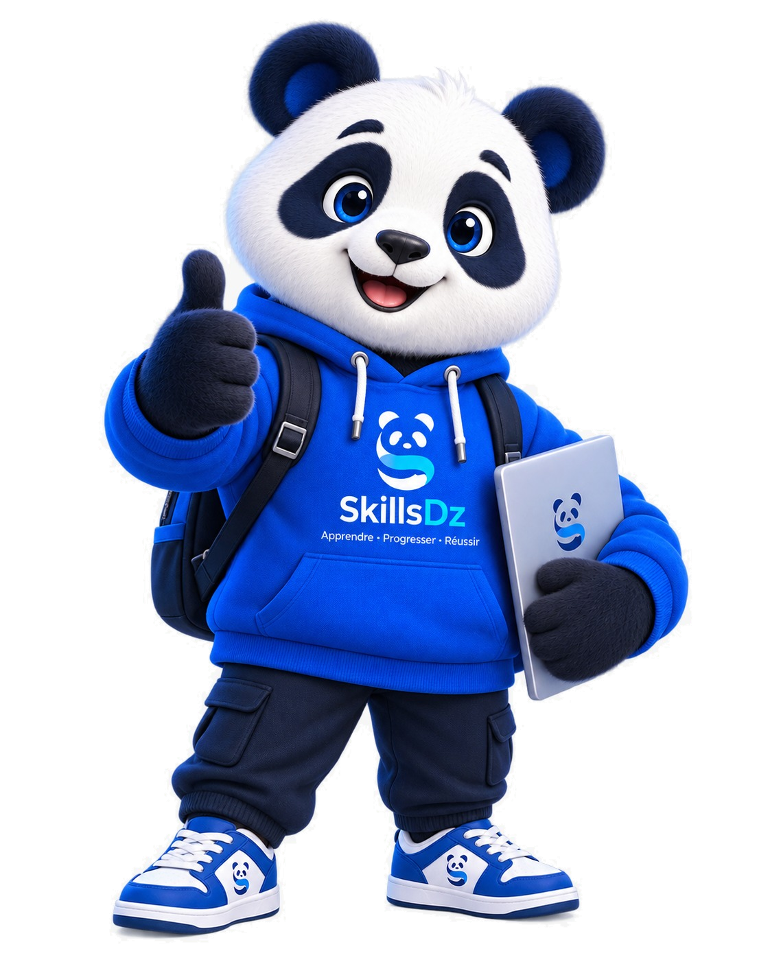 Mascotte Skills DZ avec tablette